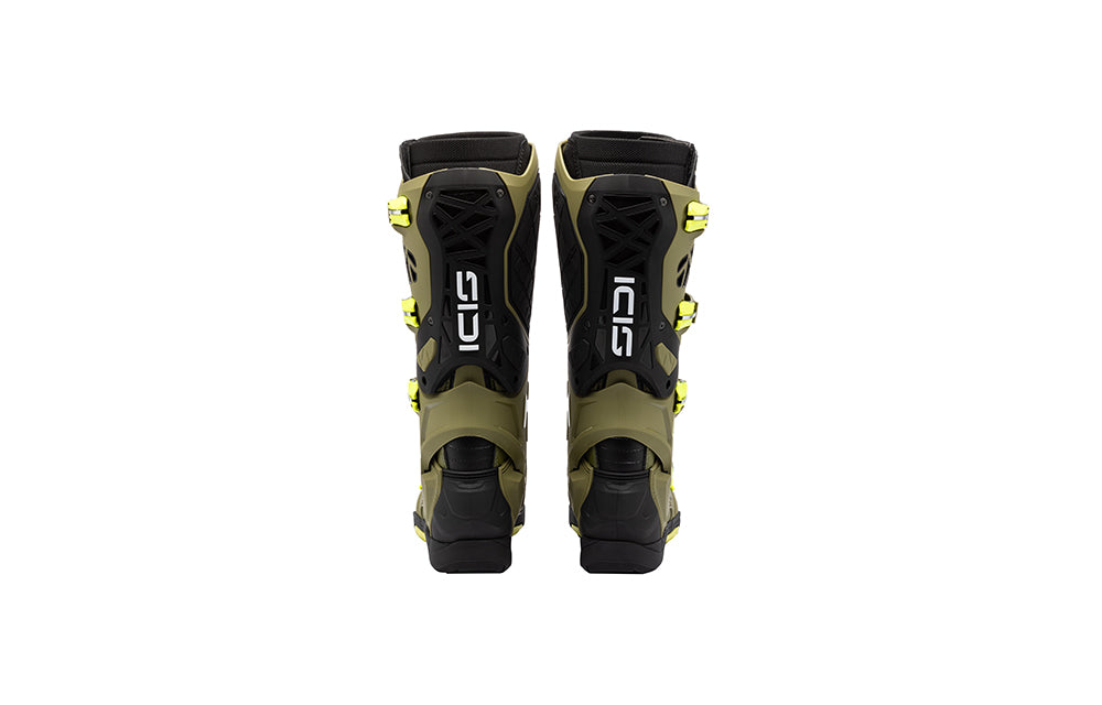 Sidi Crossair X Motocross-Stiefel Olivgrün-Neongelb