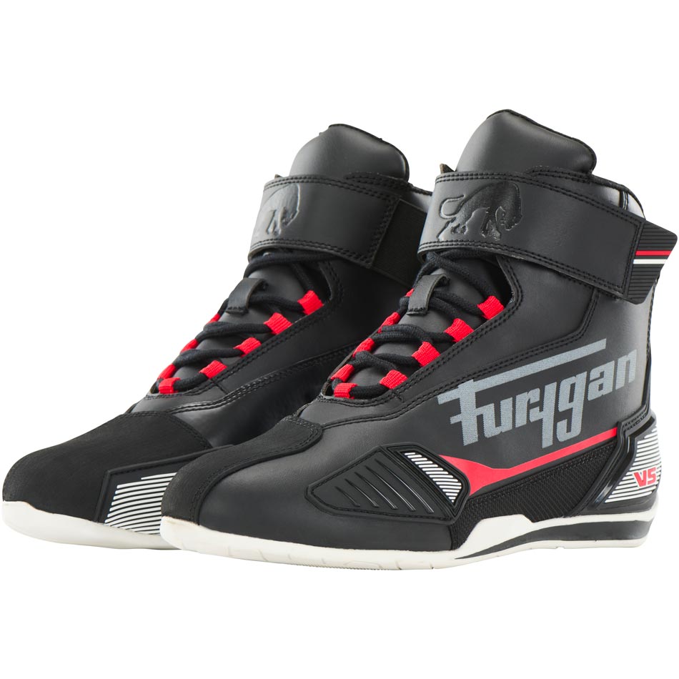 Furygan Schuhe V5 D3O WP Schwarz-Weiß-Rot