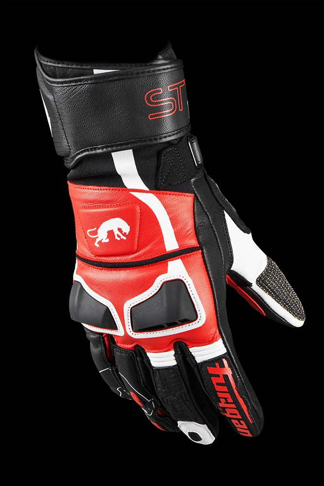 Furygan Handschuhe Styg 15 Schwarz-Weiß-Rot