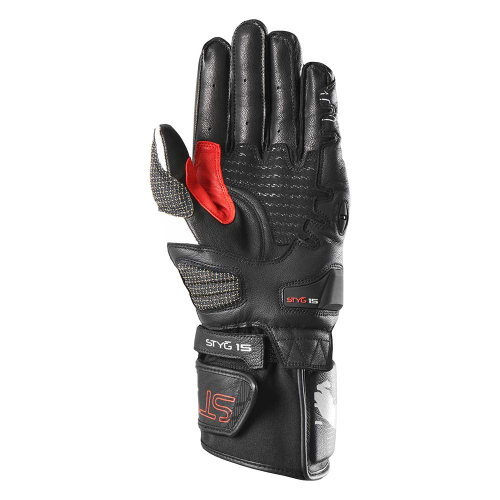 Furygan Handschuhe Styg 15 Schwarz-Weiß-Rot