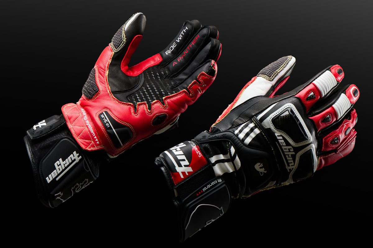 Furygan Handschuhe Styg21 X Kevlar Schwarz-Weiß-Rot