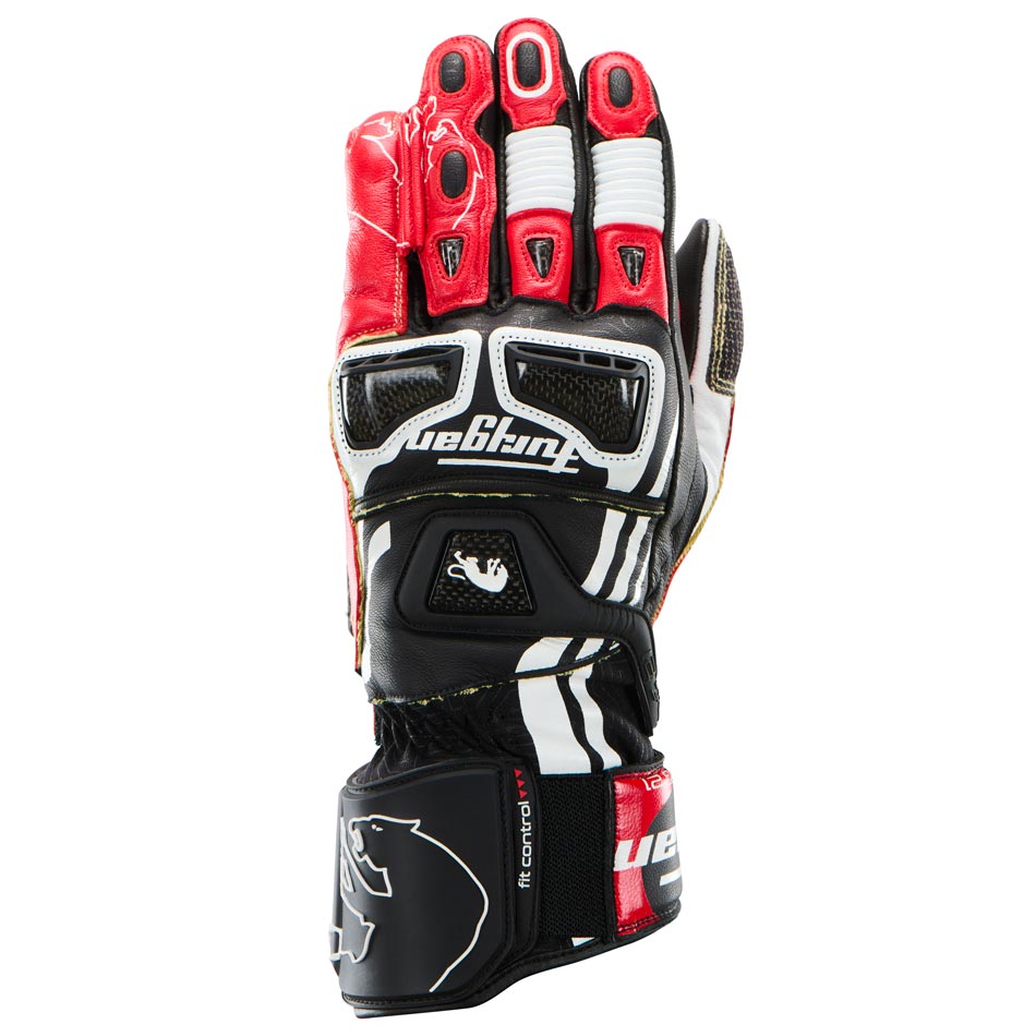 Furygan Handschuhe Styg21 X Kevlar Schwarz-Weiß-Rot