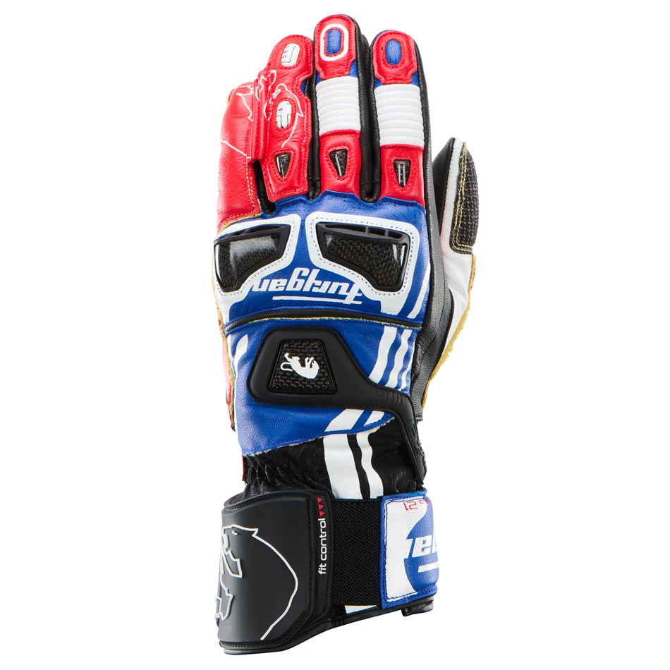 Furygan Handschuhe Styg21 X Kevlar Blau-Weiß-Rot
