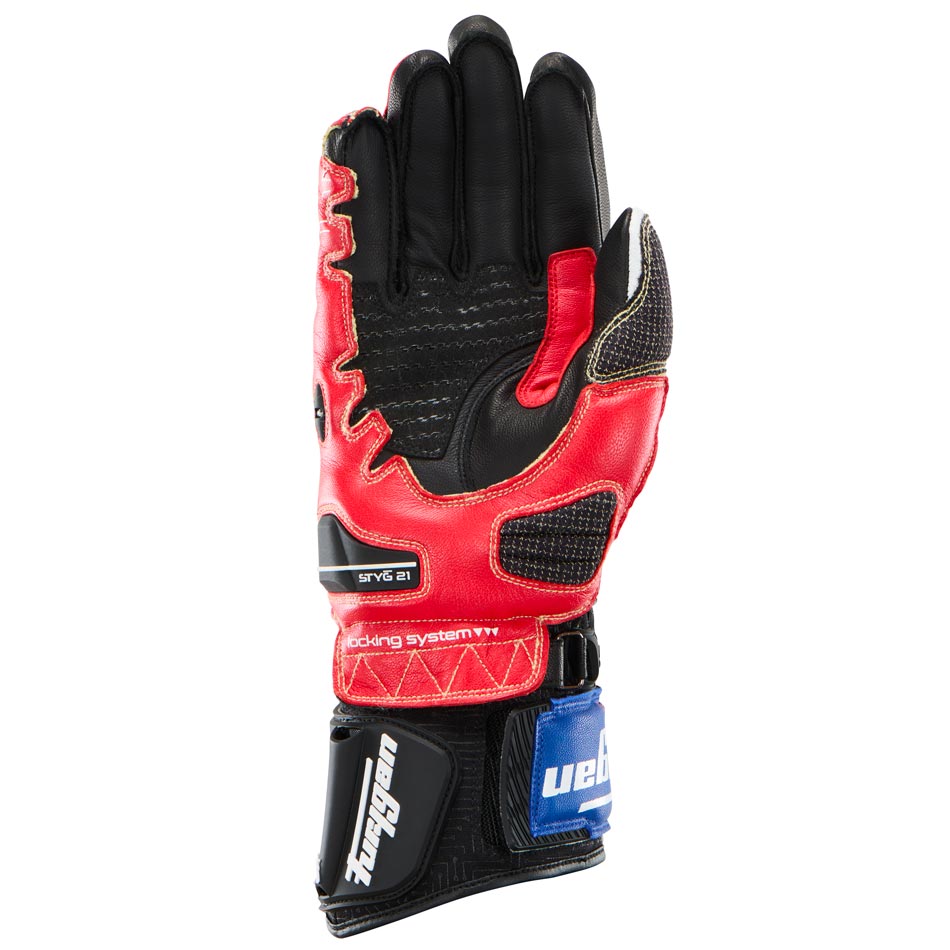 Furygan Handschuhe Styg21 X Kevlar Blau-Weiß-Rot
