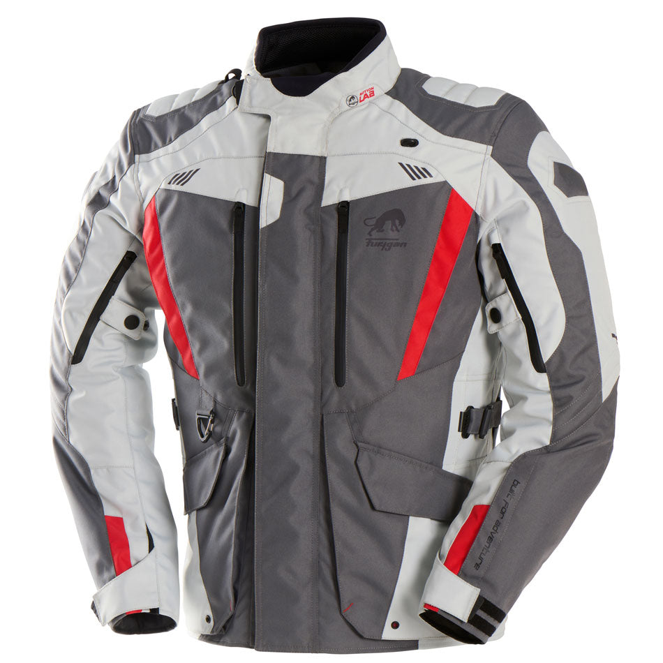 Furygan Jacke Apalaches Evo Grau-Perlweiß-Rot