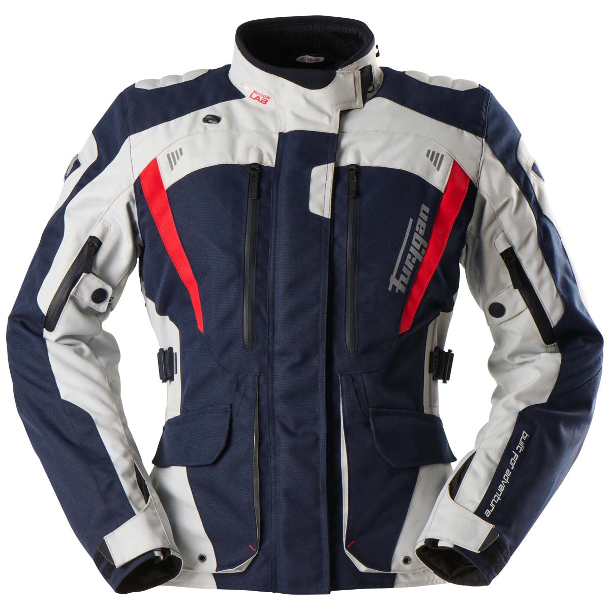 Furygan Jacke Apalaches Lady Evo Blau-Perlweiß-Rot