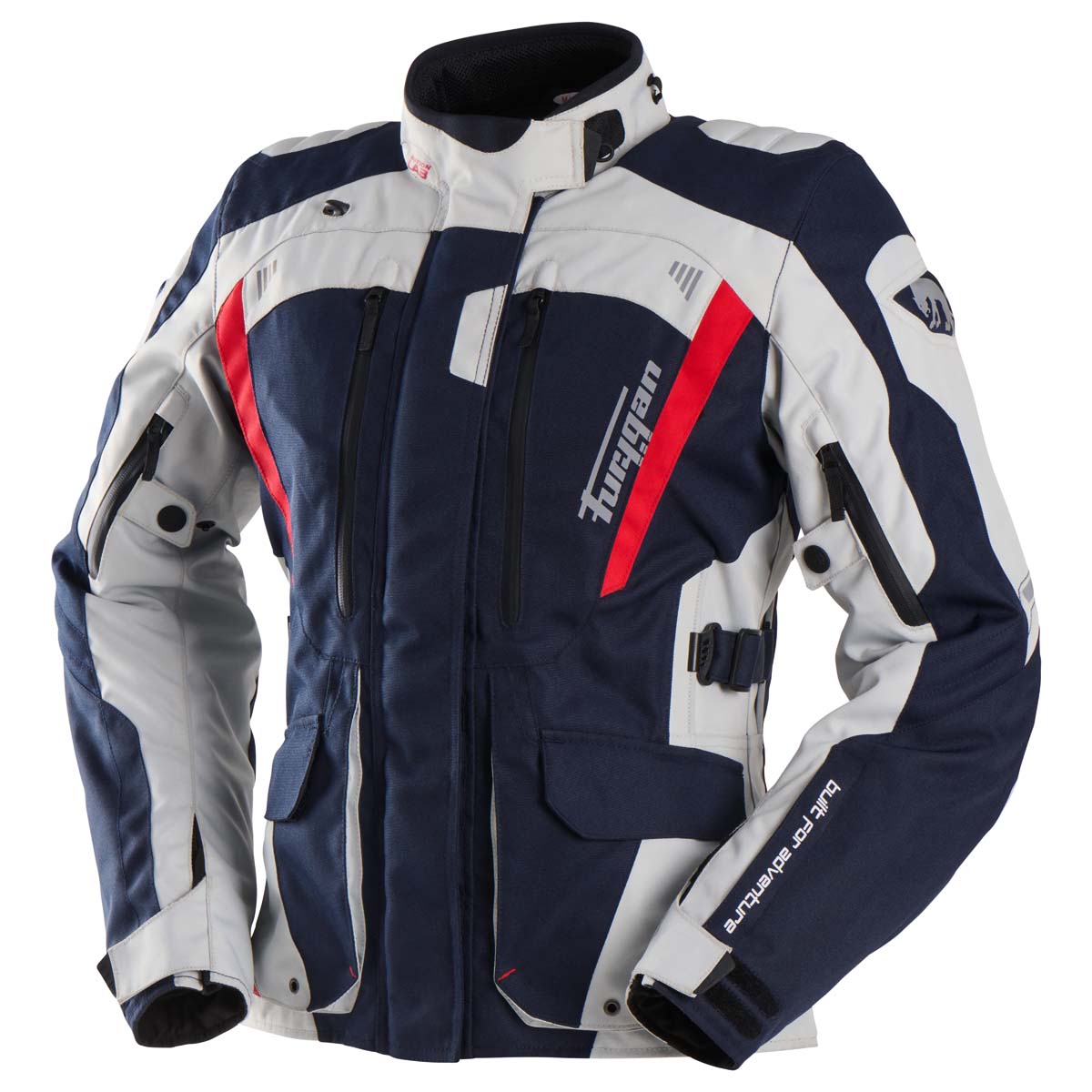 Furygan Jacke Apalaches Lady Evo Blau-Perlweiß-Rot