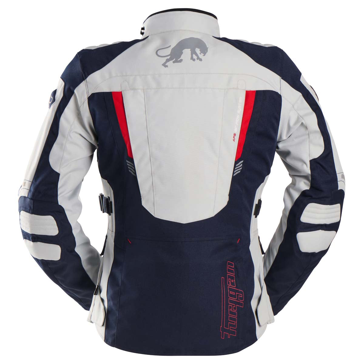 Furygan Jacke Apalaches Lady Evo Blau-Perlweiß-Rot