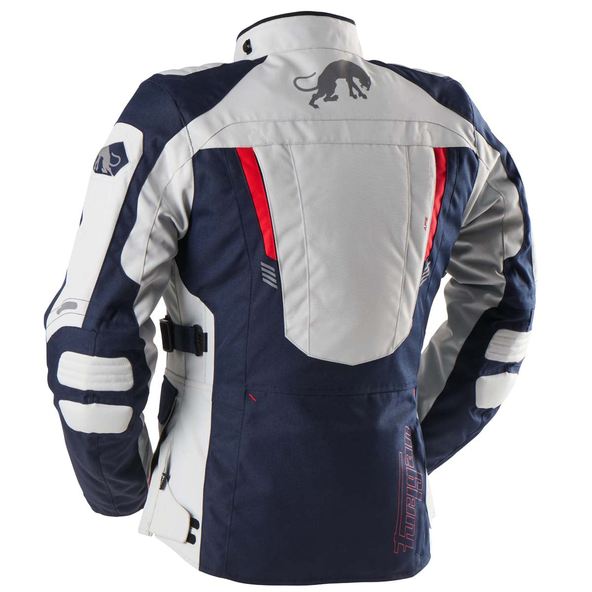 Furygan Jacke Apalaches Lady Evo Blau-Perlweiß-Rot