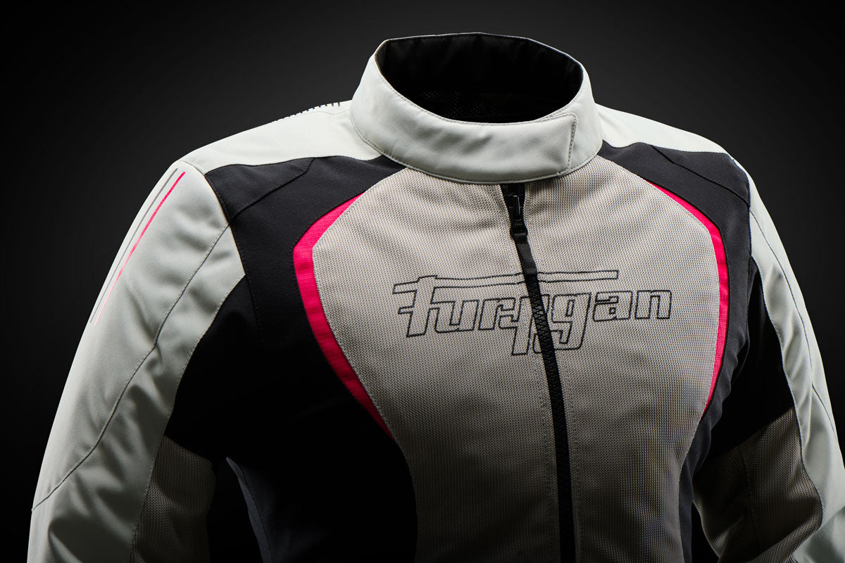 Furygan Jacke Odessa Evo 3in1 Vented+ Perlweiß-Schwarz-Pink