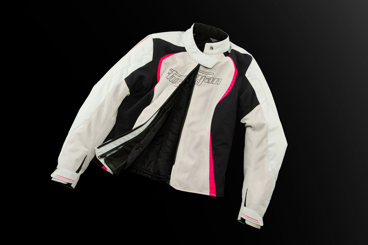 Furygan Jacke Odessa Evo 3in1 Vented+ Perlweiß-Schwarz-Pink