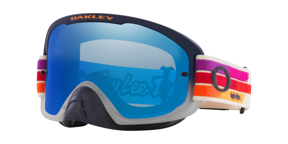 OAKLEY O-Frame MX TLD Sunrise Motocross-Brille mit schwarzem Rahmen und Ice Iridium-Linse, robustes Design für den Offroad-Einsatz