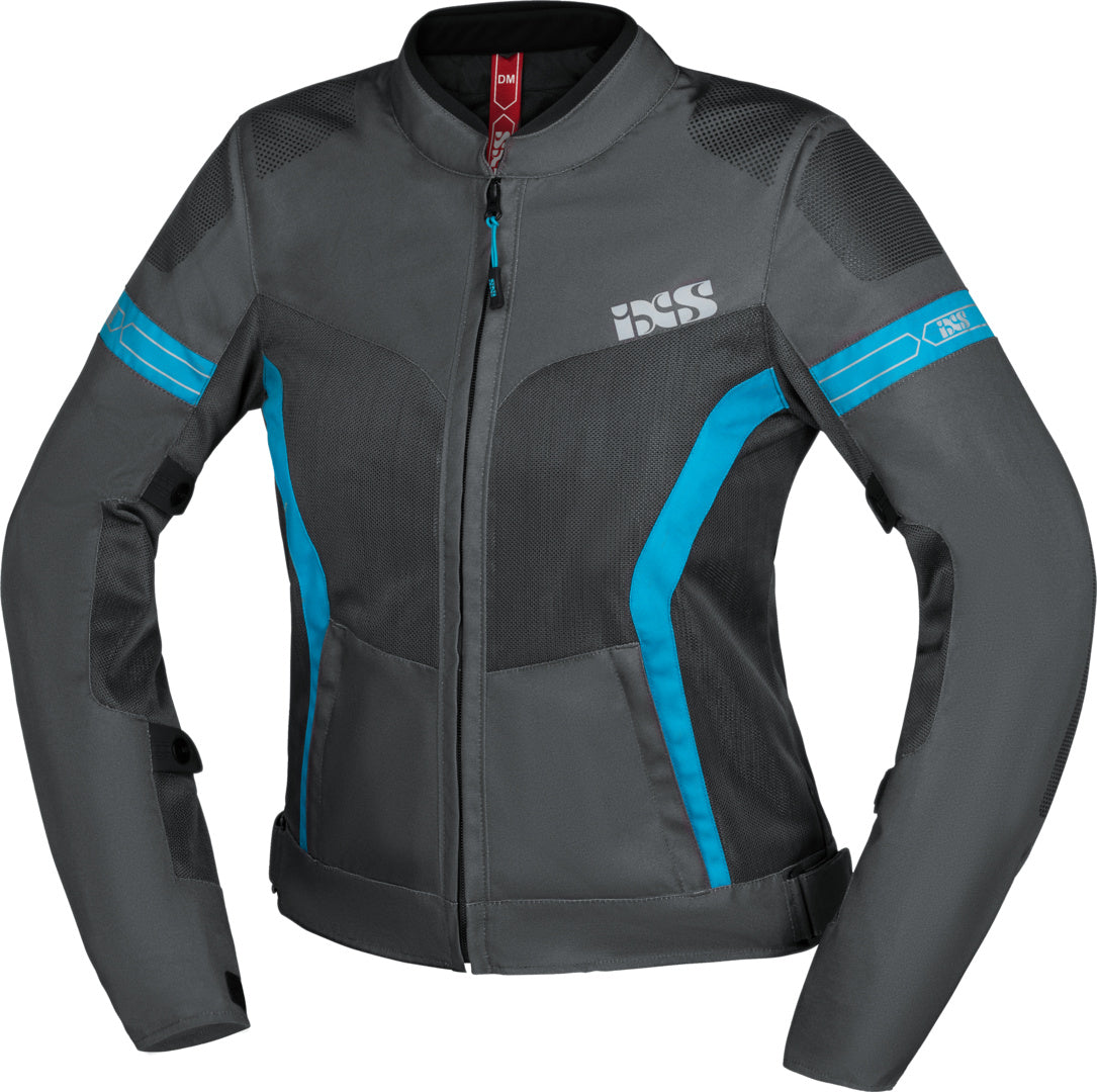 iXS Sport Damen Jacke Trigonis-Air dunkelgrau-grau-türkis