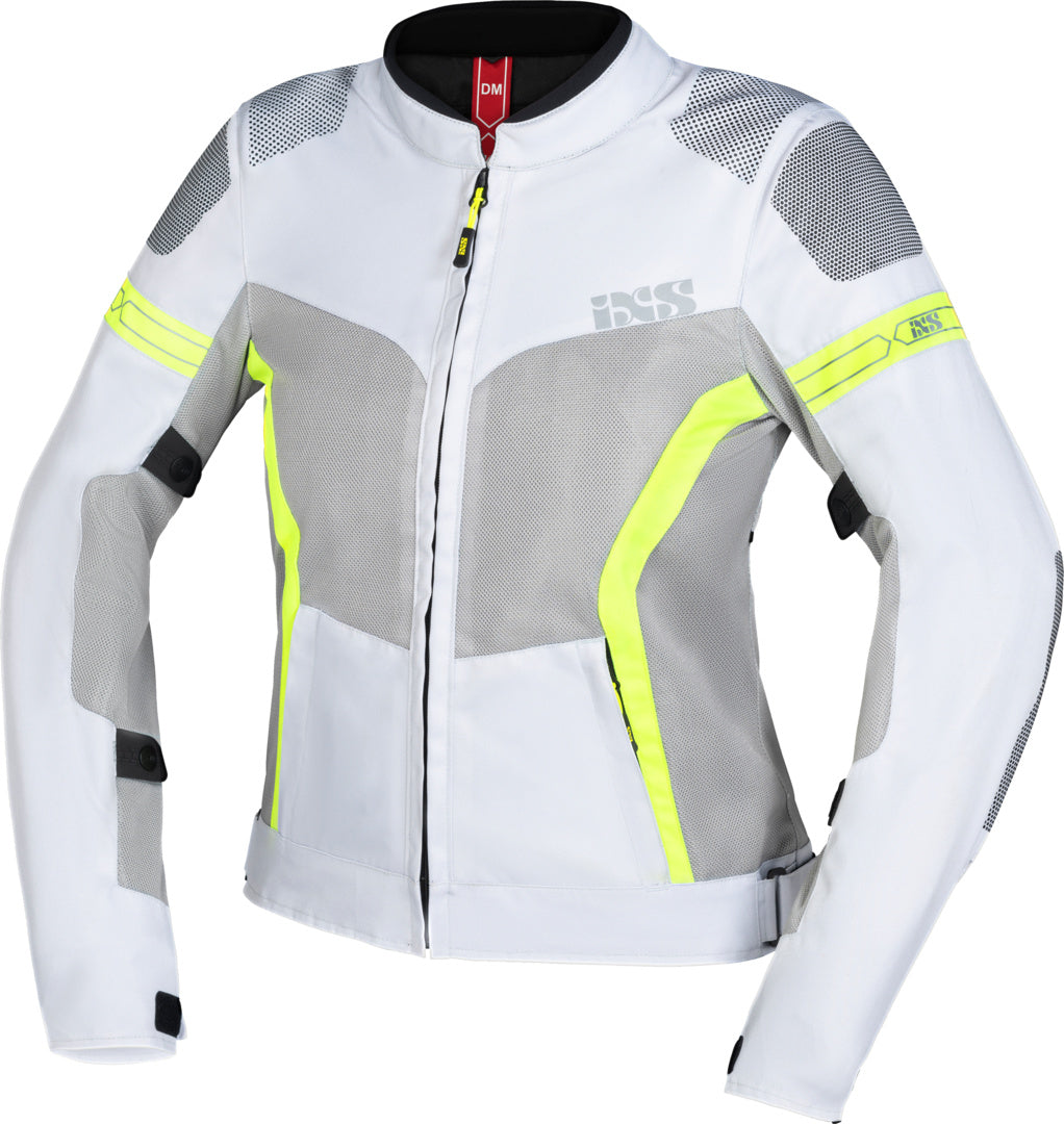 iXS Sport Damen Jacke Trigonis-Air hellgrau-grau-neon gelb