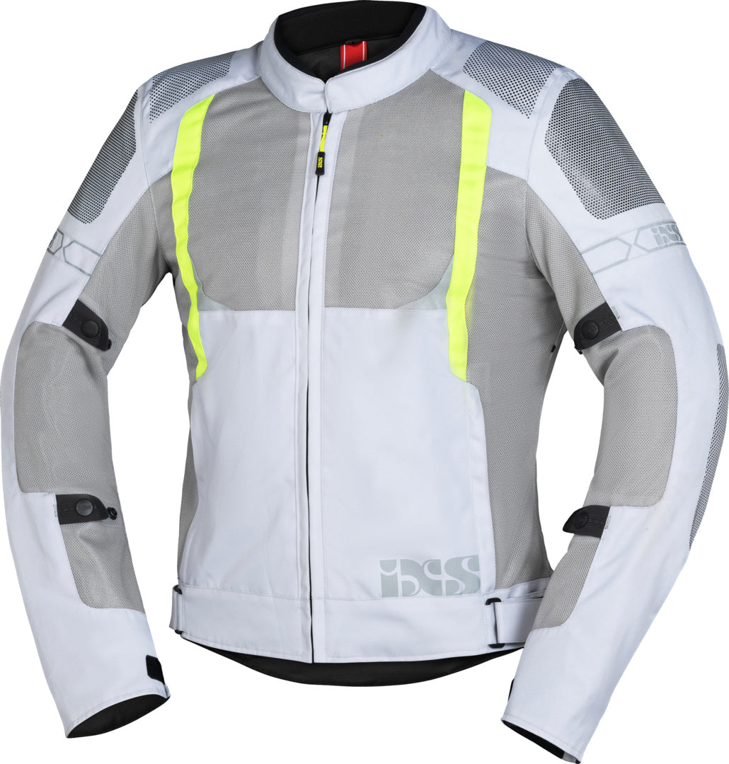 iXS Sport Jacke Trigonis-Air hellgrau-grau-neon gelb