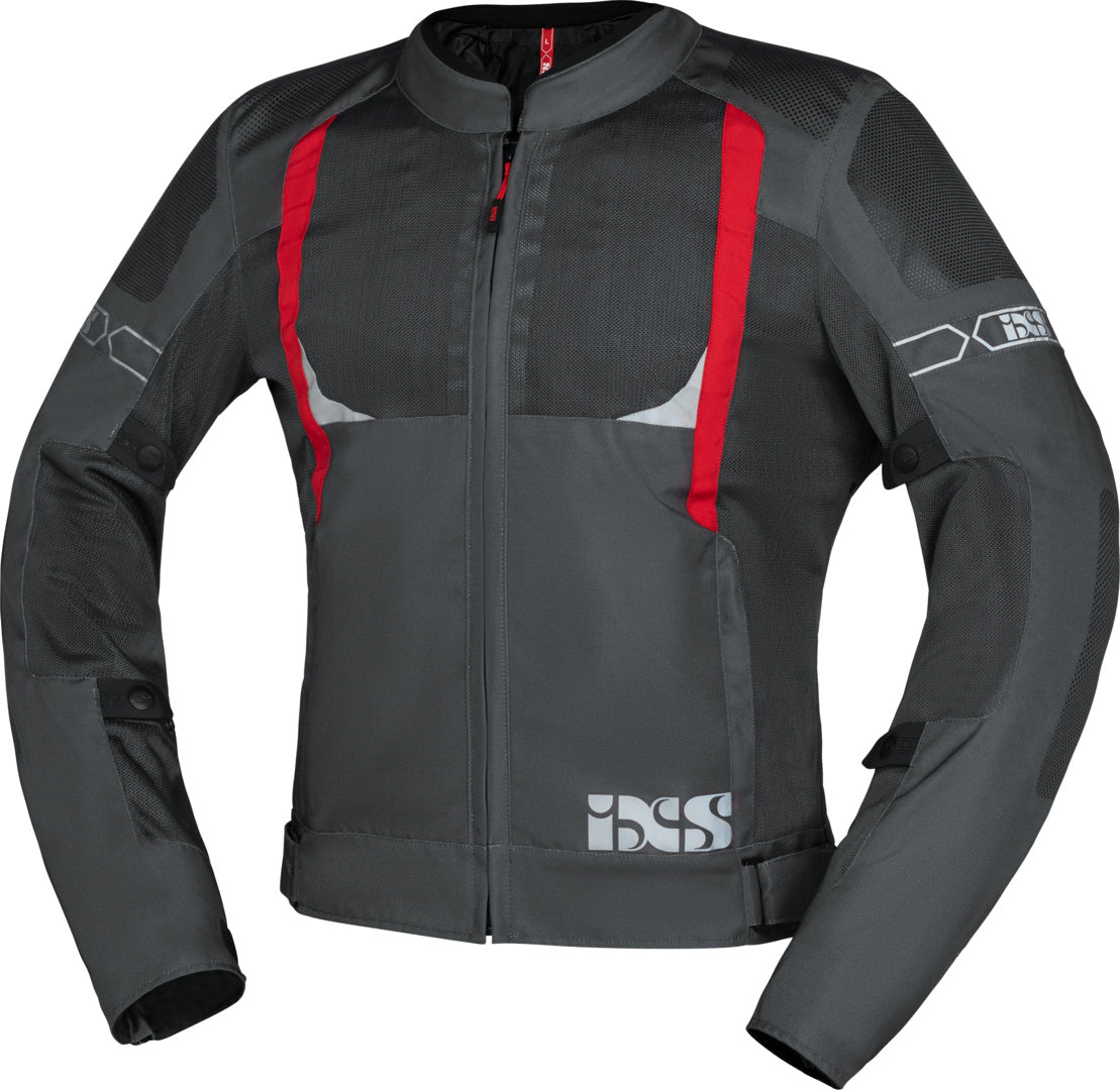 iXS Sport Jacke Trigonis-Air dunkelgrau-grau-rot