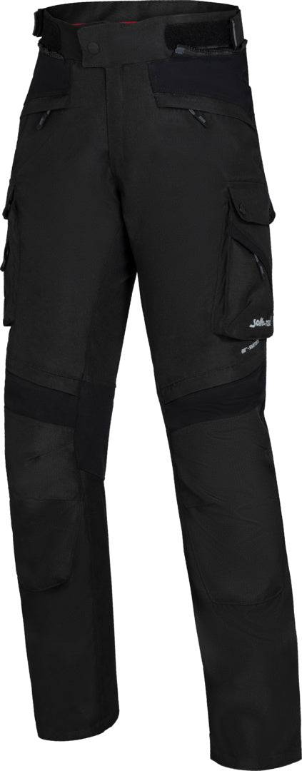 Schwarze iXS Tour Hose Nairobi-ST 2.0 für Abenteuer, aus robustem Material, mit Taschen und bequemem Schnitt.