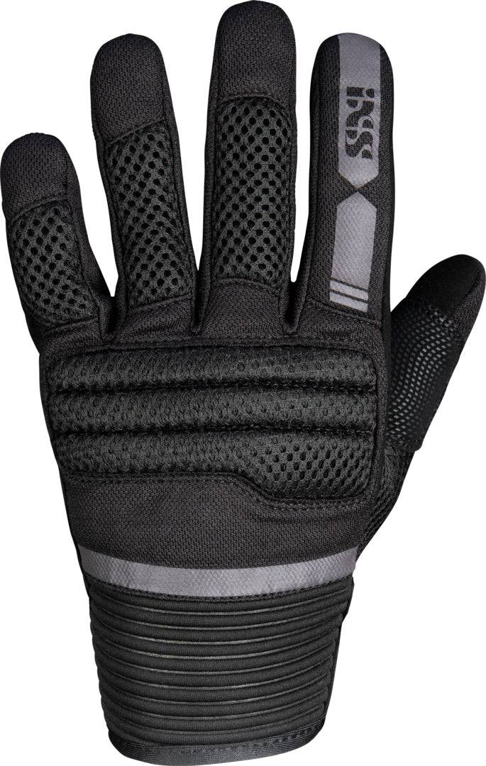 Schwarze iXS Urban Handschuh Samur-Air 2.0, atmungsaktive Motorradhandschuhe mit robustem Design, für sicheren Grip und Komfort.