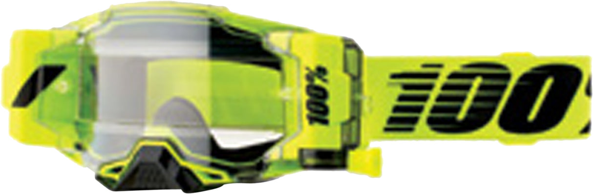 100% Armega FORECAST Motocrossbrille Nuclear Citrus - Clear Lens