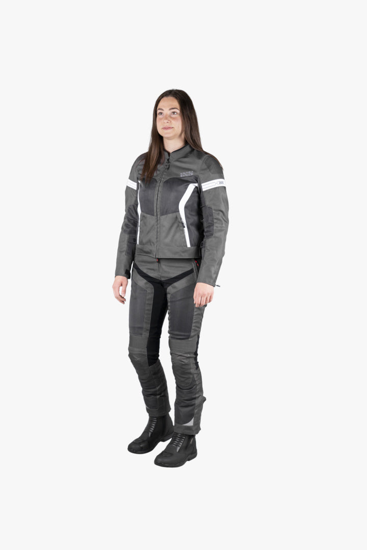 iXS Sport Damen Jacke Trigonis-Air dunkelgrau-grau-weiss