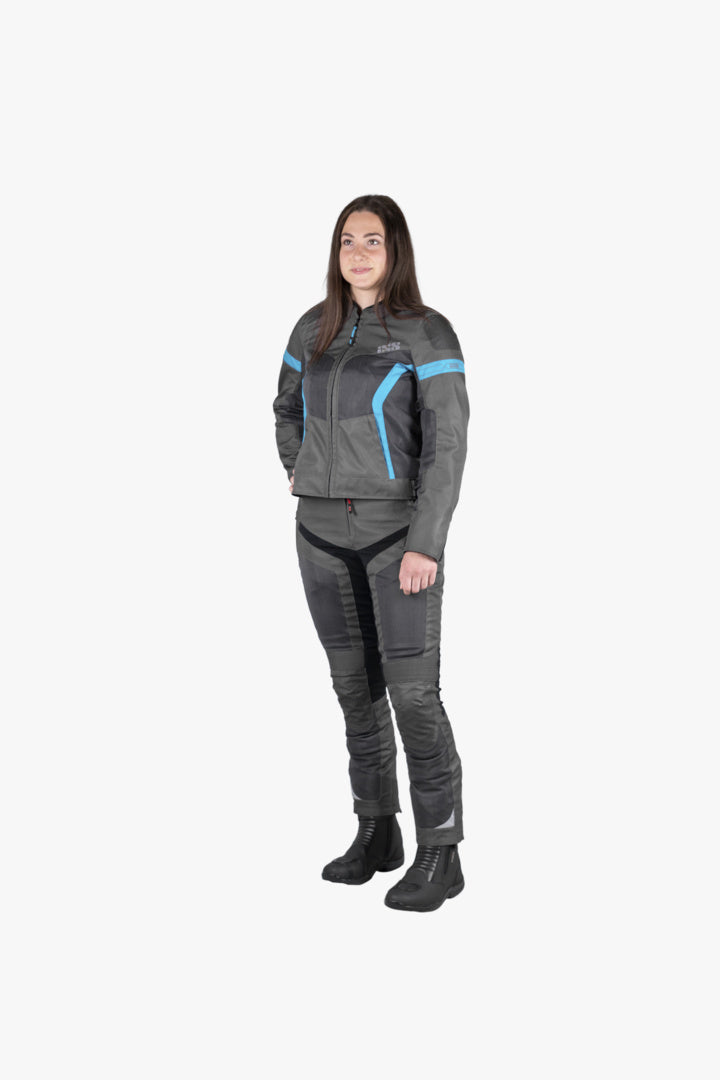 iXS Sport Damen Jacke Trigonis-Air dunkelgrau-grau-türkis