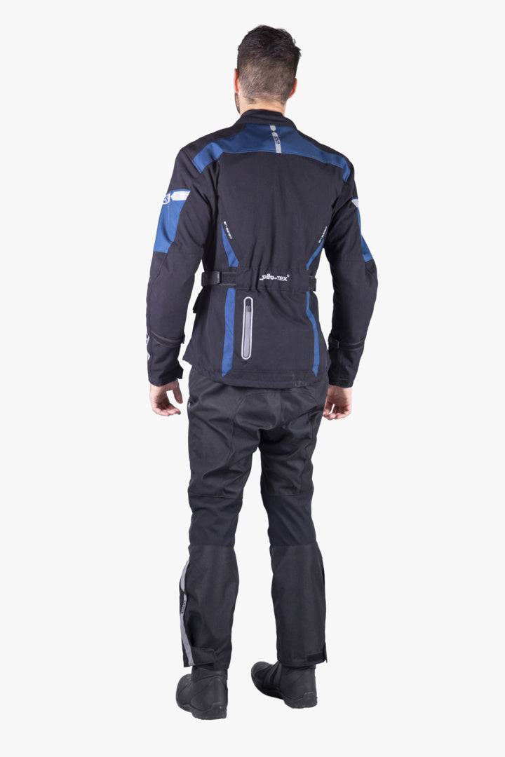 Schwarze iXS Tour Hose Tallinn-ST 2.0 für Abenteuer, strapazierfähige Outdoor- und Fahrradbekleidung, Blick auf Bein und Taschen