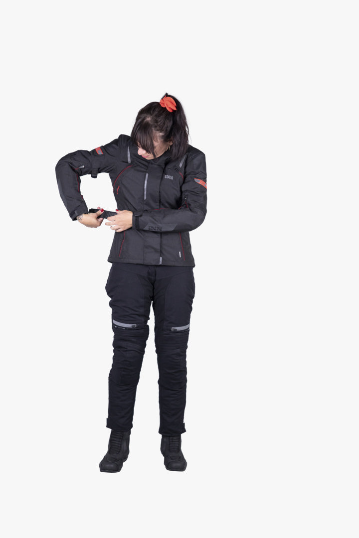 iXS Damen Jacke Tour Liz-ST schwarz-rot