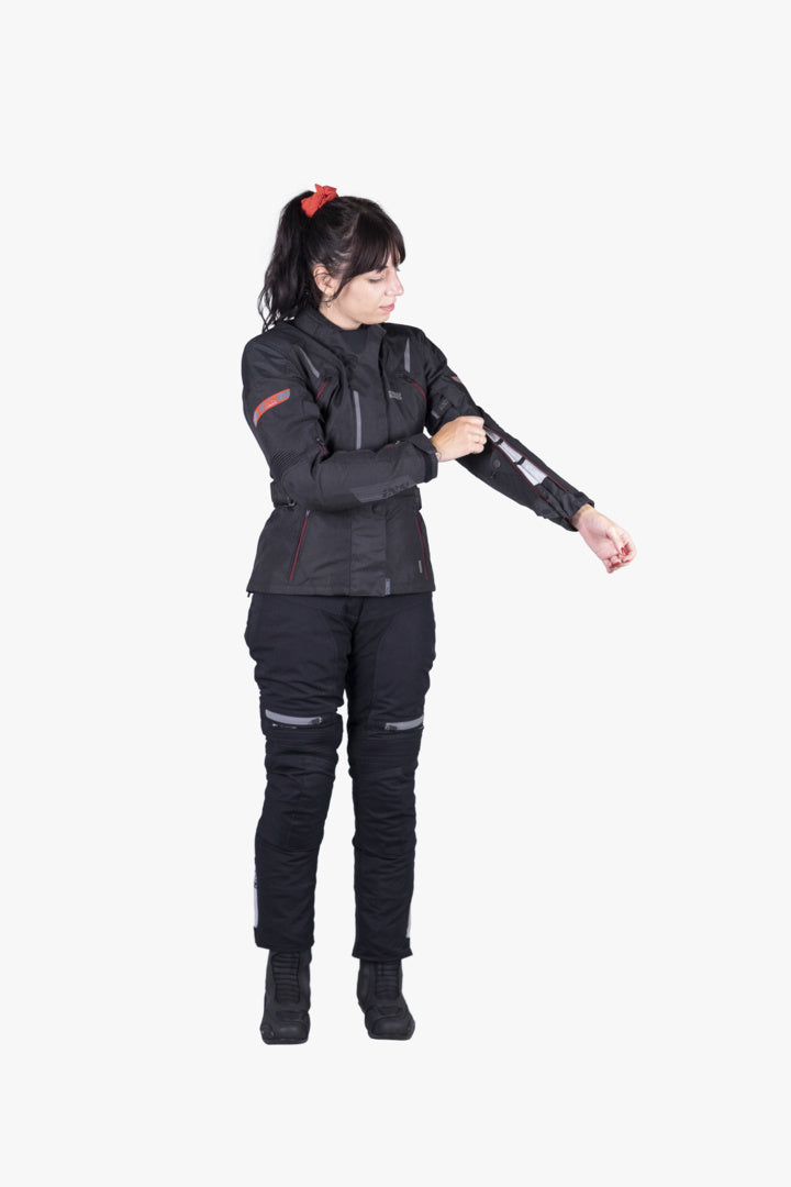 iXS Damen Jacke Tour Liz-ST schwarz-rot