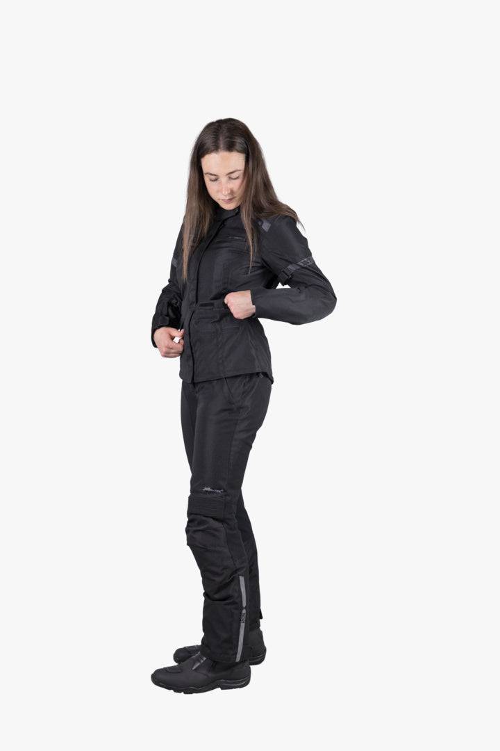 Schwarze iXS Tour Damen Hose Tallinn-ST 2.0 für Abenteuer, bequem und strapazierfähig, ideal für Outdoor-Aktivitäten