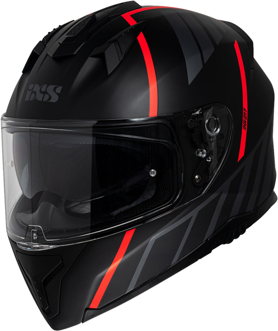 iXS Integralhelm iXS217 2.0 matt schwarz-rot