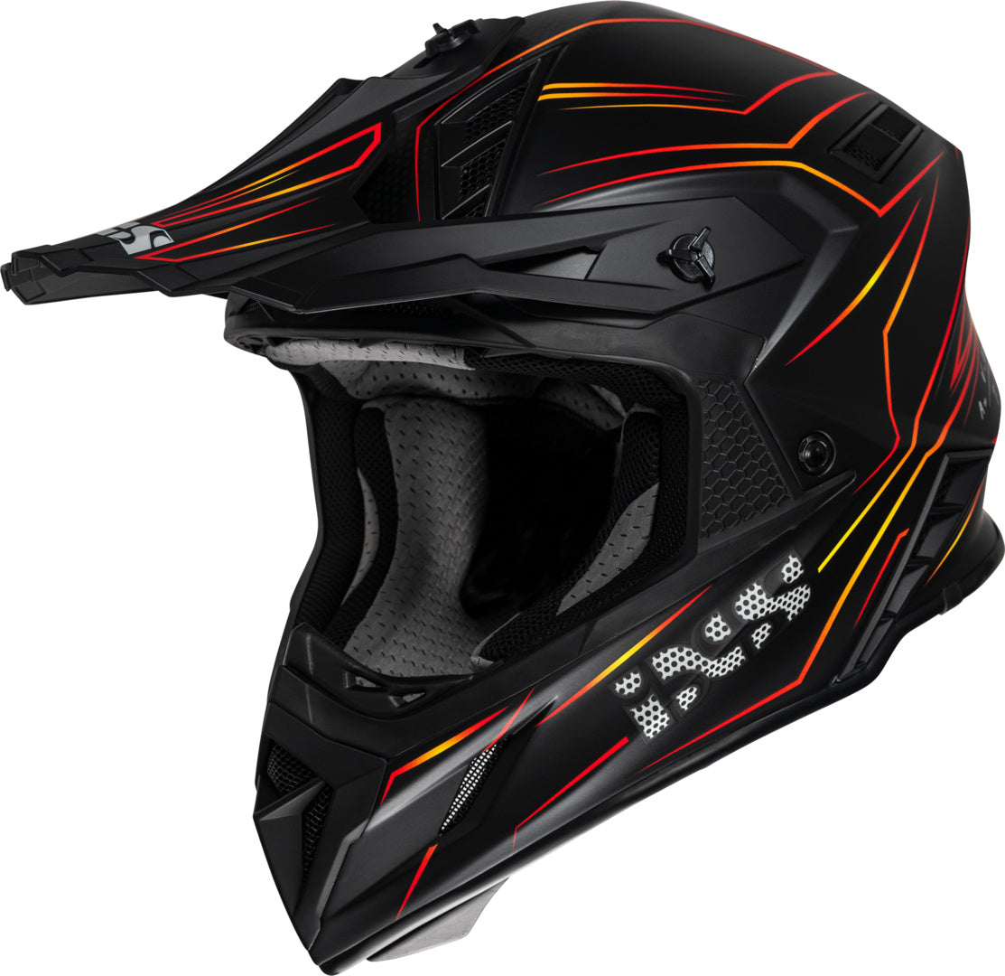 iXS Motocrosshelm iXS189FG 2.0 matt schwarz-rot