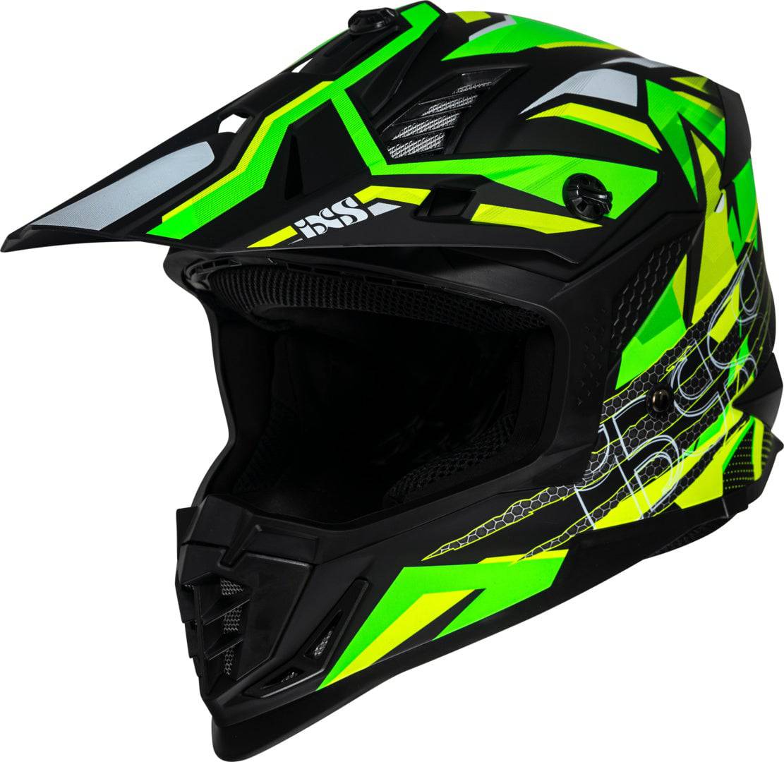 iXS Motocrosshelm iXS363 2.0 matt schwarz-gelb fluo-grün fluo