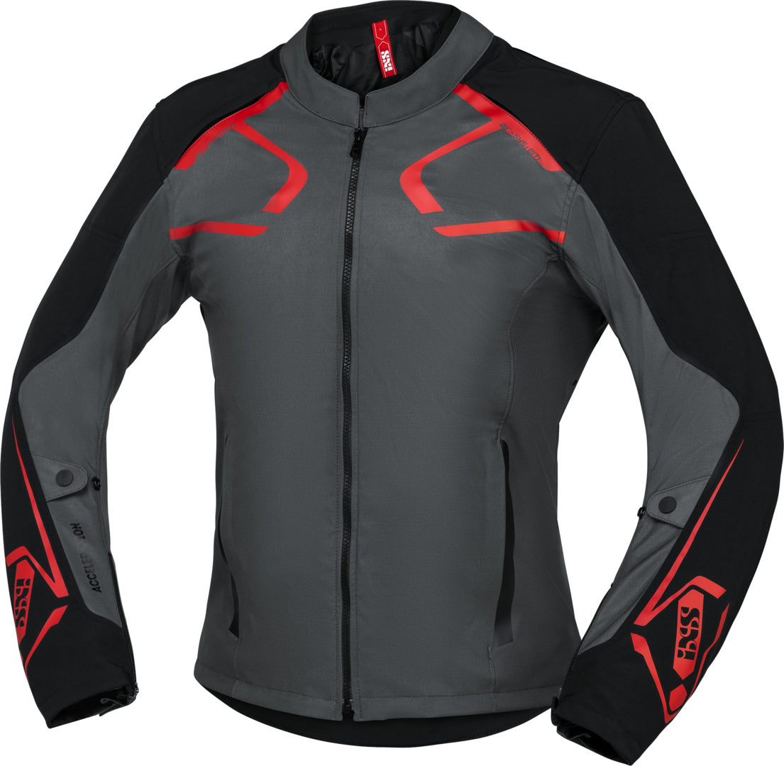 iXS Sport SO Jacke Moto Dynamic grau-schwarz-rot