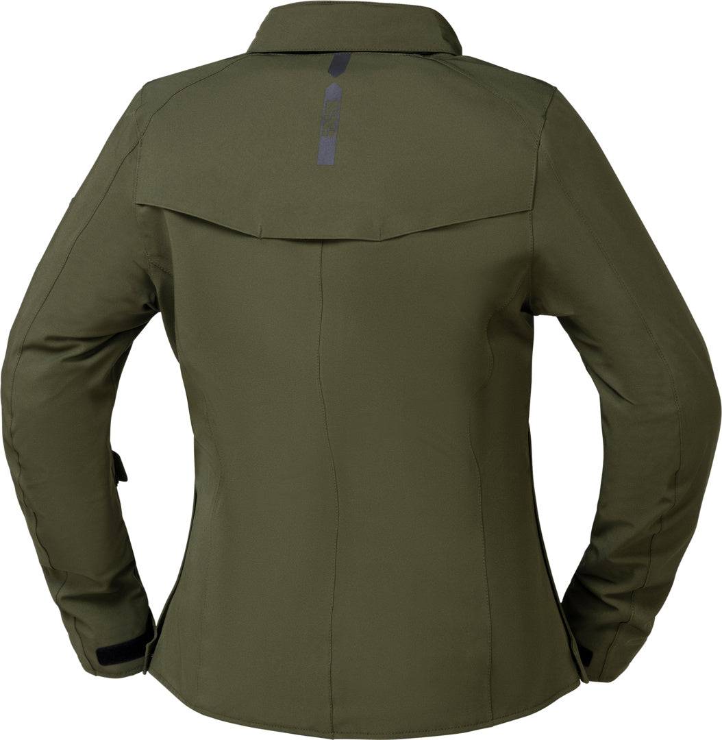 iXS Urban Damen Jacke Destination ST-Plus in Oliv, touring Jacke mit wasserdichtem Material und praktischen Taschen.