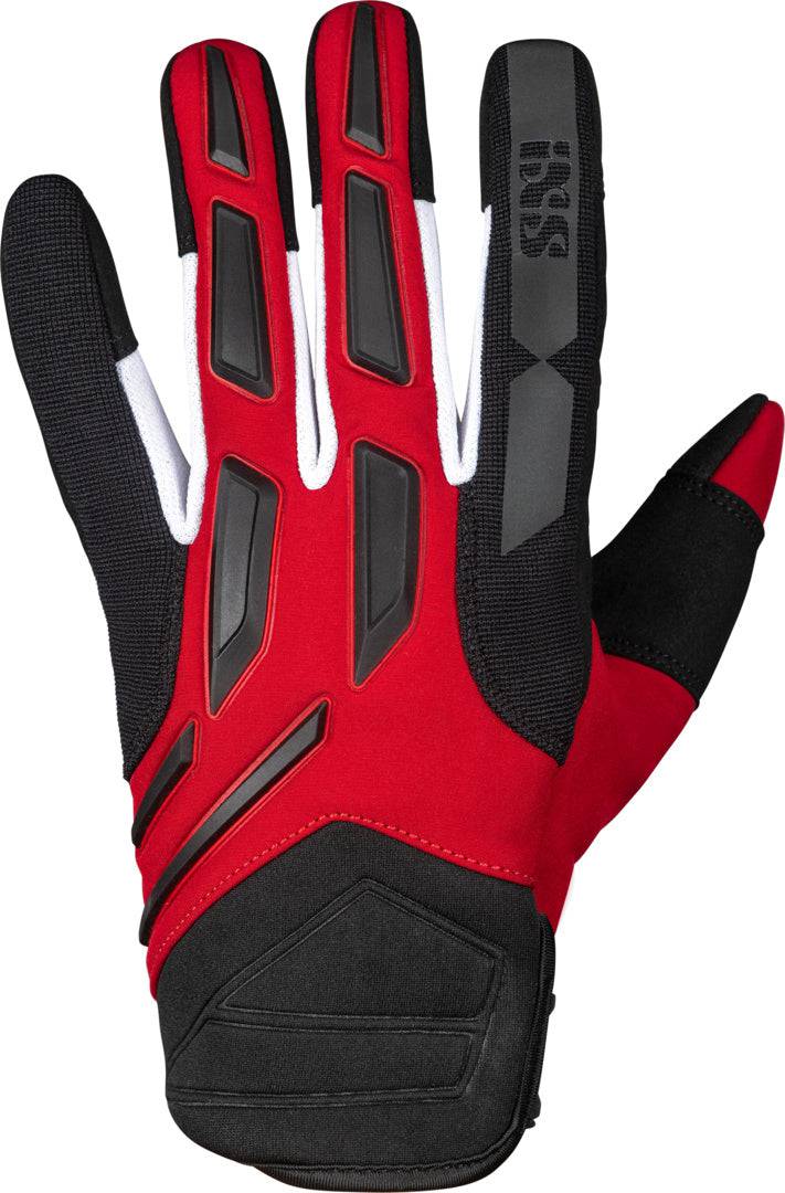 iXS Tour Handschuh Pandora-Air 2.0 in Schwarz-Rot-Weiß, atmungsaktive Fahrradhandschuhe mit Polsterung und robustem Material