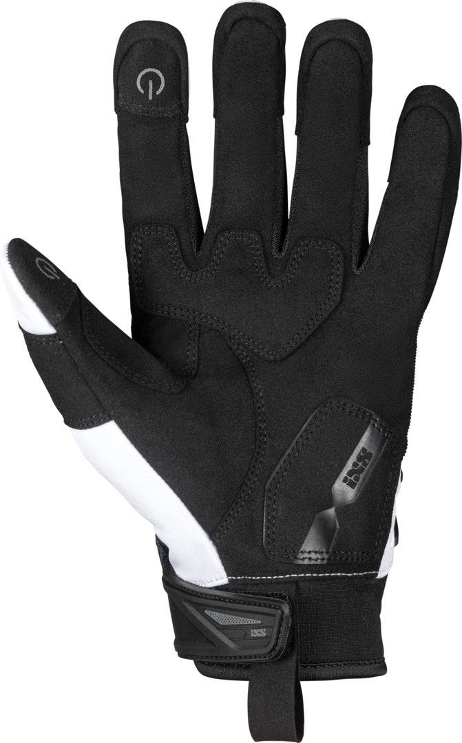 iXS Tour Handschuh Pandora-Air 2.0 in Schwarz-Weiß, sportlicher Motorrad-Handschuh mit Belüftung und Schutz für Tourenfahrten