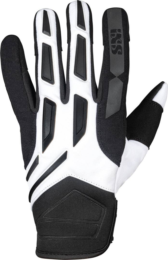 Schwarze und weiße iXS Tour Handschuhe Pandora-Air 2.0, atmungsaktives Material, für Radfahren geeignet