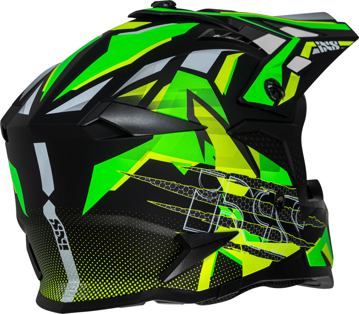 iXS Motocrosshelm iXS363 2.0 matt schwarz-gelb fluo-grün fluo