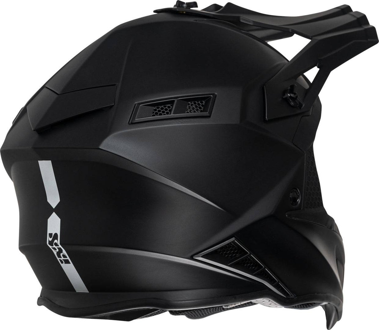iXS Motocrosshelm iXS189FG 1.0 in mattschwarz, mit Visier und Belüftung, für sicheren Offroad-Sport