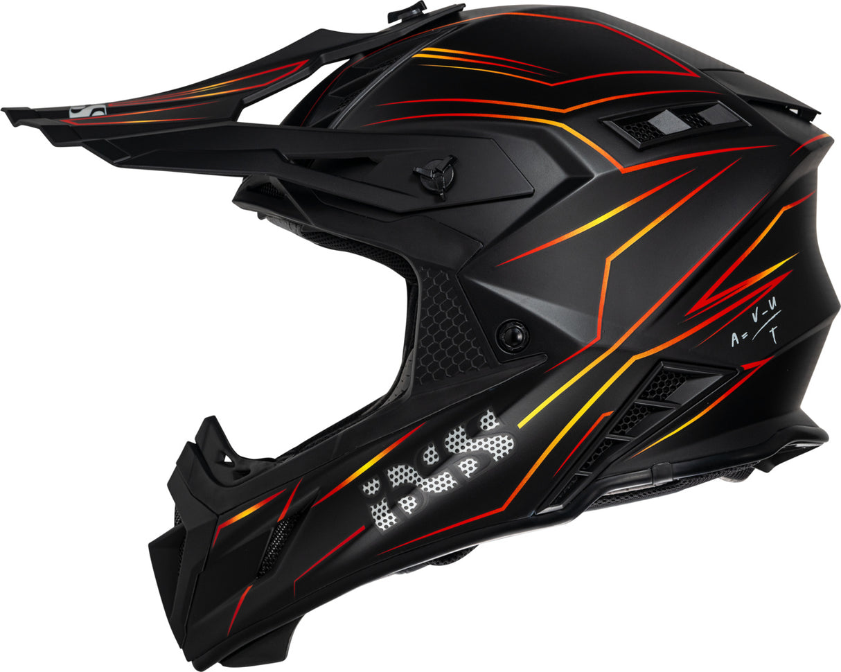 iXS Motocrosshelm iXS189FG 2.0 matt schwarz-rot