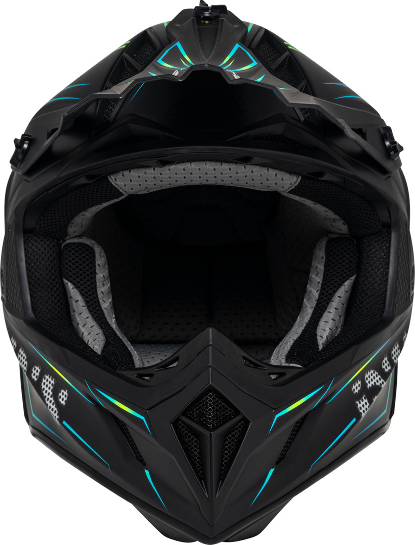 iXS Motocrosshelm iXS189FG 2.0 matt schwarz-gelb fluo