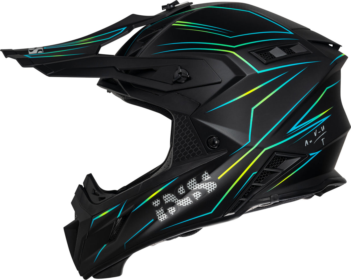 iXS Motocrosshelm iXS189FG 2.0 matt schwarz-gelb fluo