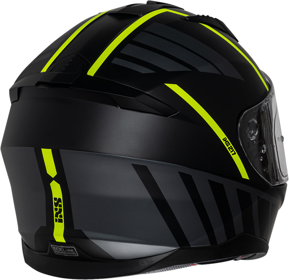 iXS Integralhelm iXS217 2.0 matt schwarz-gelb fluo