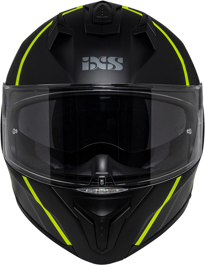 iXS Integralhelm iXS217 2.0 matt schwarz-gelb fluo
