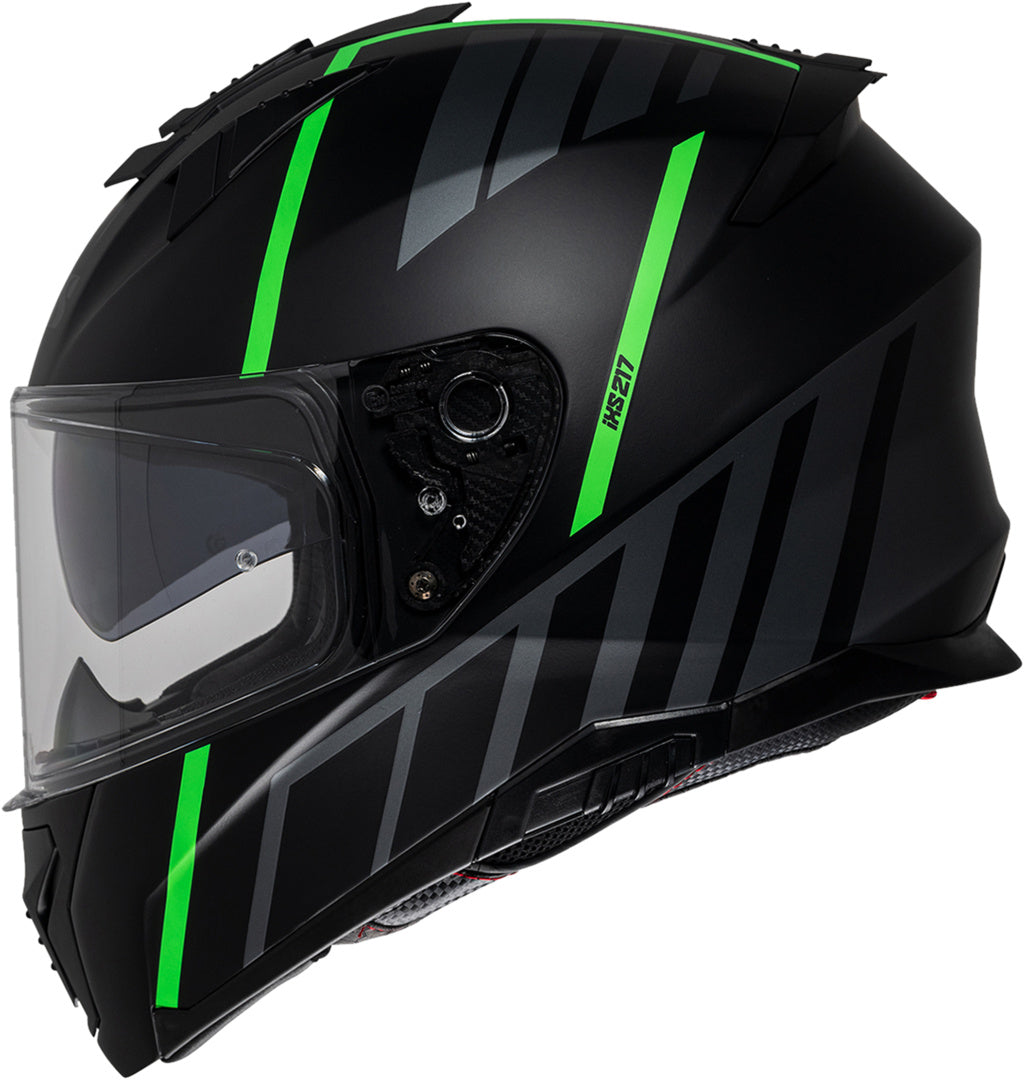 iXS Integralhelm iXS217 2.0 matt schwarz-grün fluo