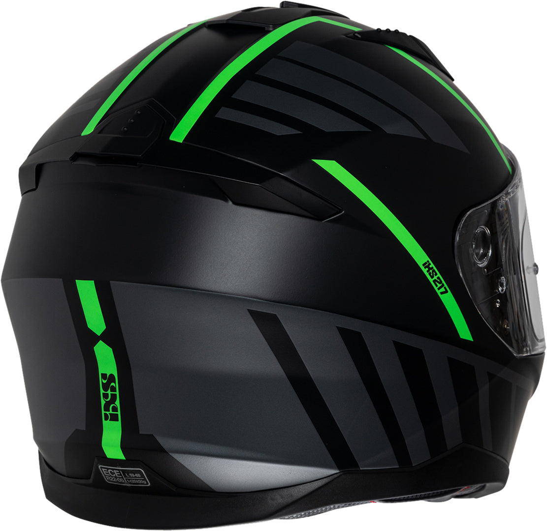 iXS Integralhelm iXS217 2.0 matt schwarz-grün fluo