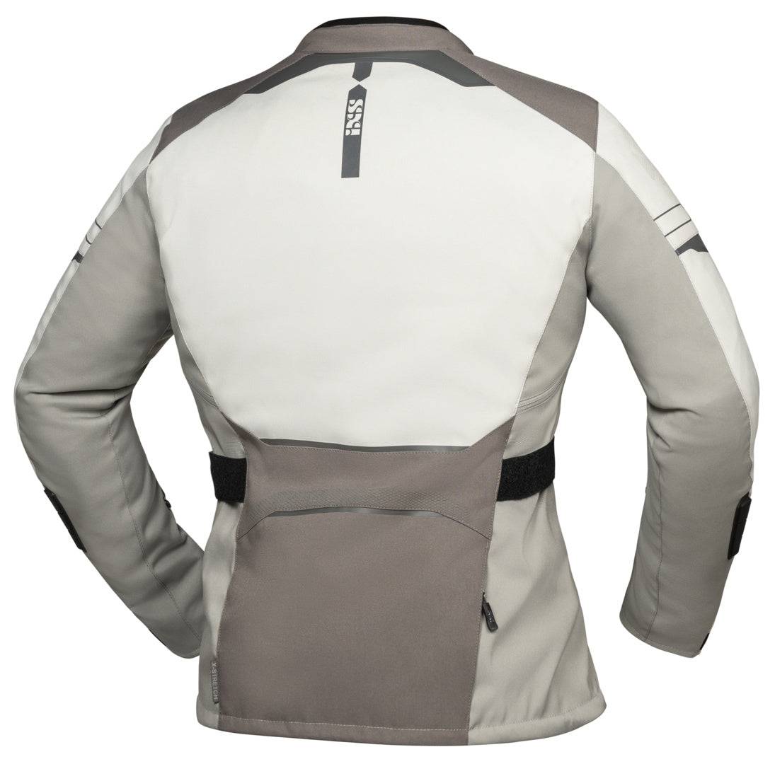 iXS Tour Damen Jacke Lane ST grau, robuste Adventure-Jacke mit Kapuze und Reißverschluss, ideal für Outdoor-Aktivitäten