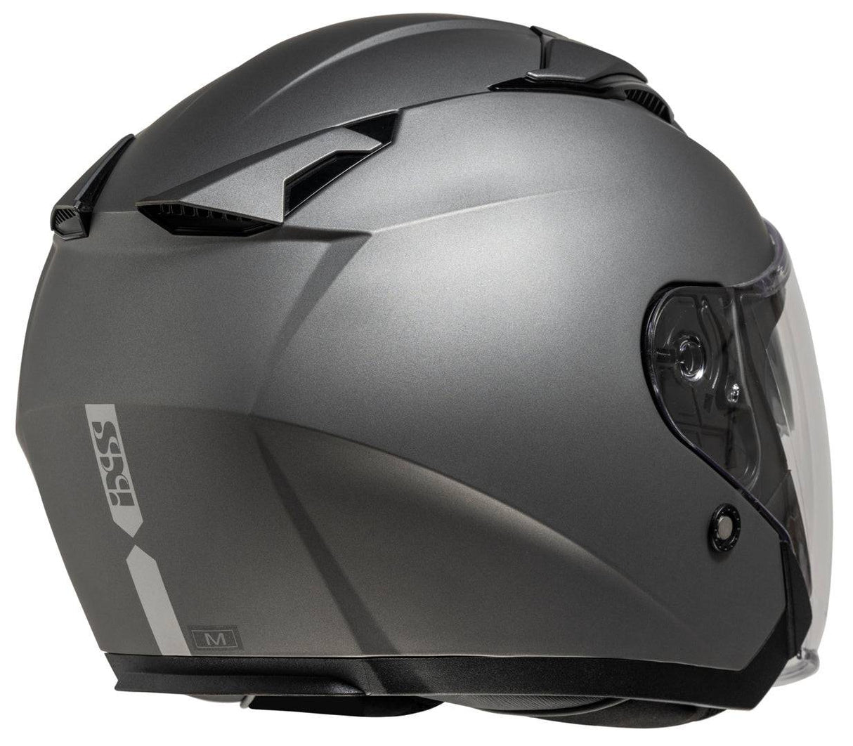 Graue iXS Jethelm iXS868 SV mit matte Oberfläche, leichter Schutzhelm für Motorradfahrer, Detailansicht der Helminnenseite