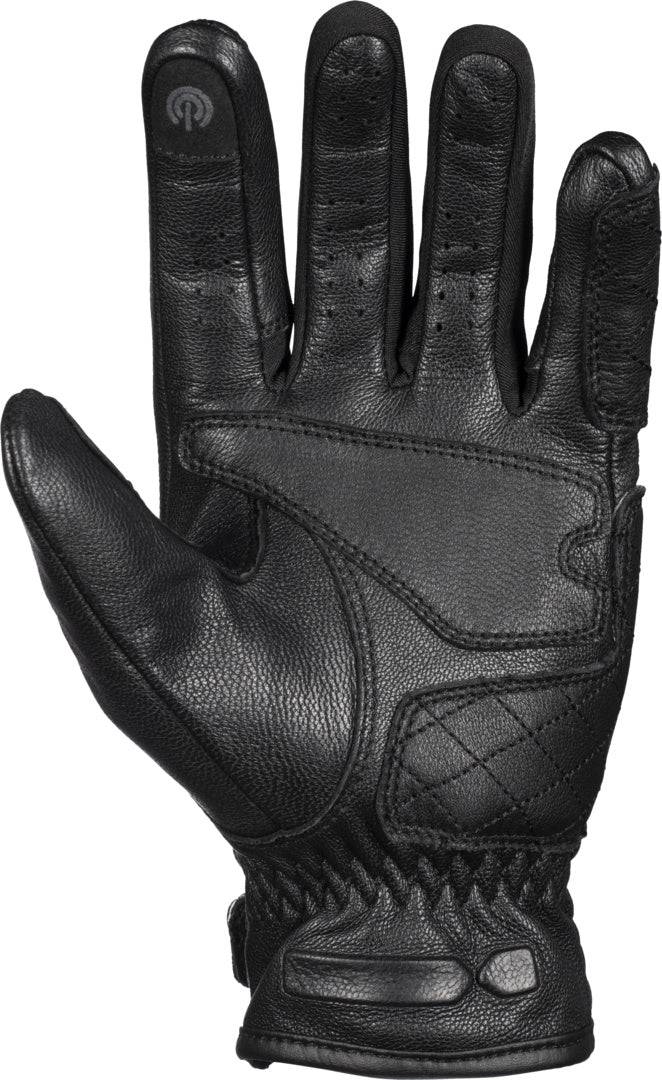 Schwarze iXS Handschuhe Classic Tapio 3.0 aus Textil mit verstärkten Fingern für Fahrradfahren, Nahaufnahme