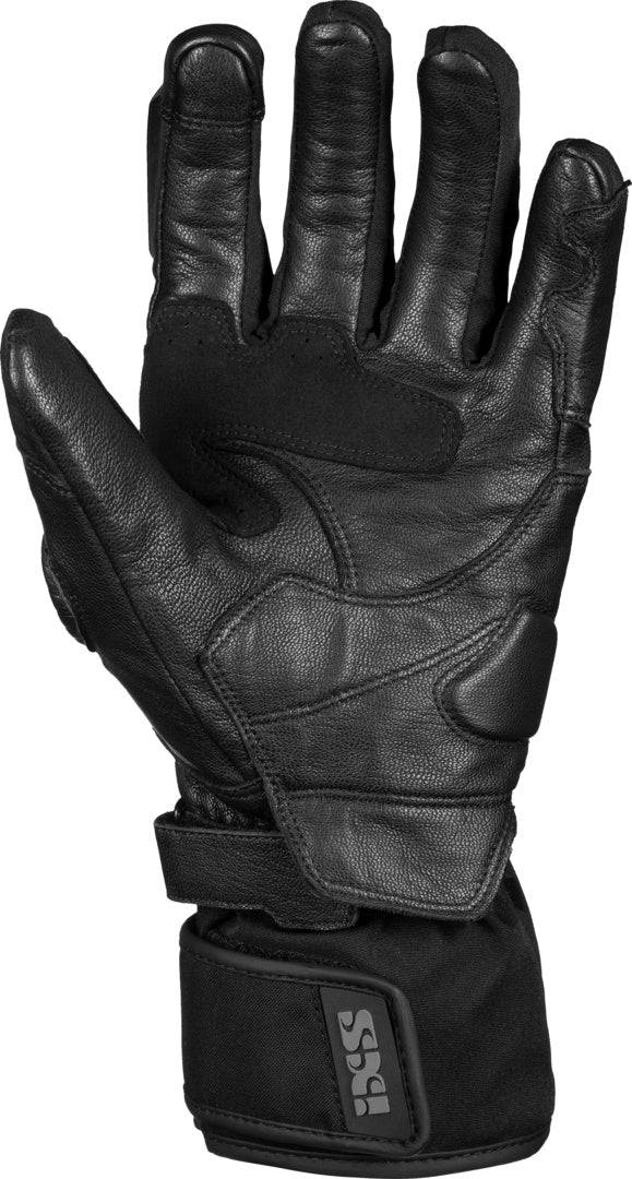 Schwarze iXS Tour Handschuh Vidor-GTX 1.0 mit robustem Design und strapazierfähigem Material für Motorradtouren.